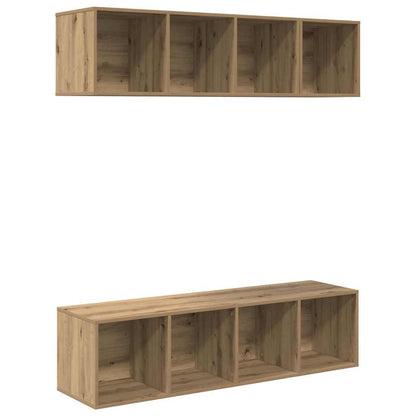 vidaXL Meuble TV mural 3 pcs Chêne artisan Aggloméré