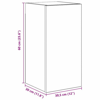 vidaXL Meuble TV 4 pcs Noir Aspect Chêne Bois d'ingénierie