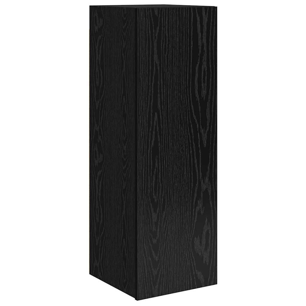 vidaXL TV-Schrankset 9 pcs Schwarz Eichen-Optik Holzwerkstoff