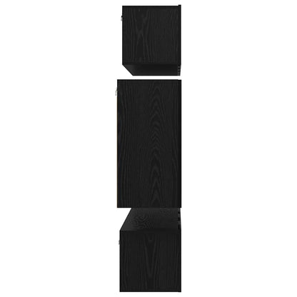 vidaXL Meuble TV 6 pcs Noir aspect chêne Aggloméré