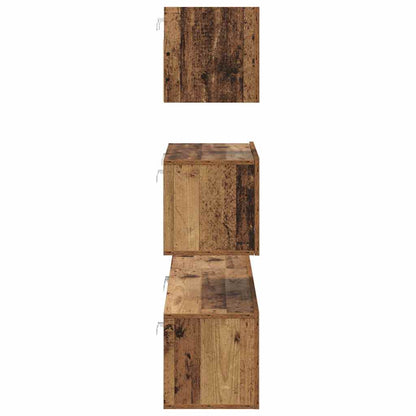vidaXL Meuble TV mural 4 pcs Bois de récupération Bois d'ingénierie