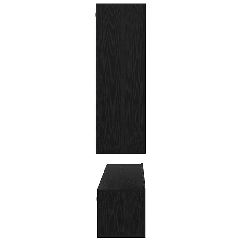 vidaXL TV-Schrankset 5 pcs Schwarz Eichen-Optik Holzwerkstoff