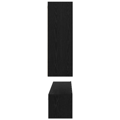 vidaXL TV-Schrankset 5 pcs Schwarz Eichen-Optik Holzwerkstoff