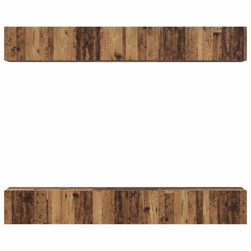 vidaXL Meuble TV mural 6 pcs Aggloméré effet vieux bois