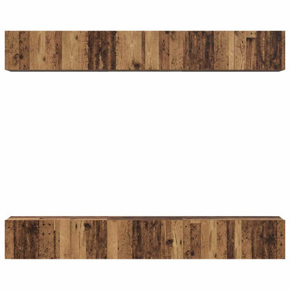 vidaXL Meuble TV mural 6 pcs Aggloméré effet vieux bois