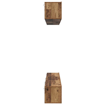 vidaXL Meuble TV mural 6 pcs Aggloméré effet vieux bois