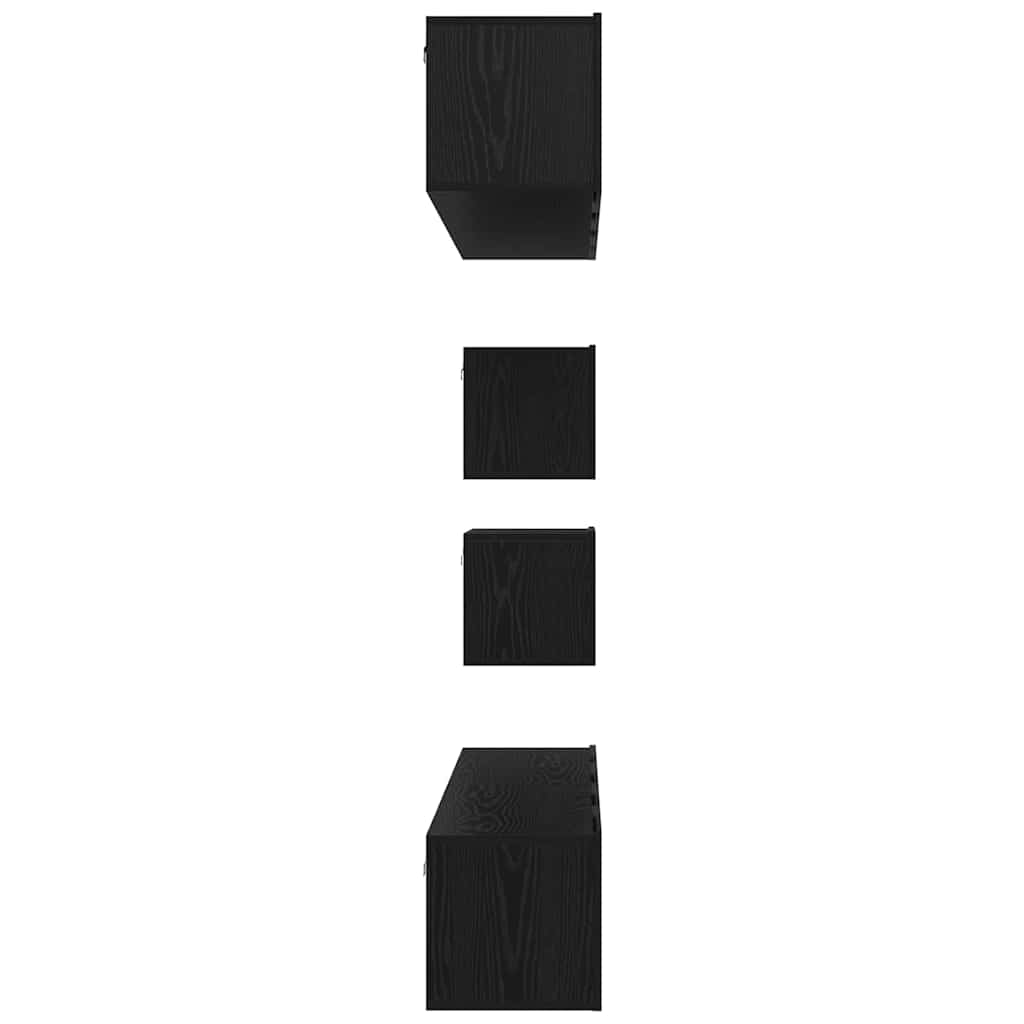 vidaXL Ensemble de Meubles TV 6 pcs Noir aspect Chêne Bois d'ingénierie