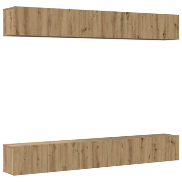 vidaXL Meuble TV mural 6 pcs Chêne artisanal Bois d'ingénierie