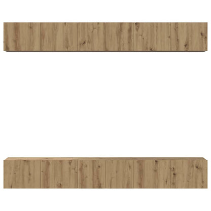 vidaXL Meuble TV mural 6 pcs Chêne artisanal Bois d'ingénierie