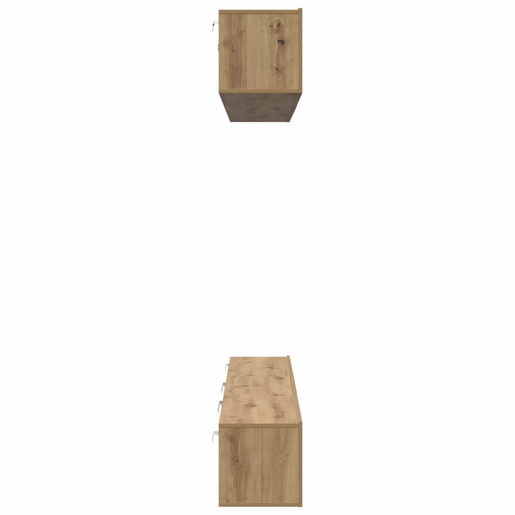 vidaXL Meuble TV mural 6 pcs Chêne artisanal Bois d'ingénierie