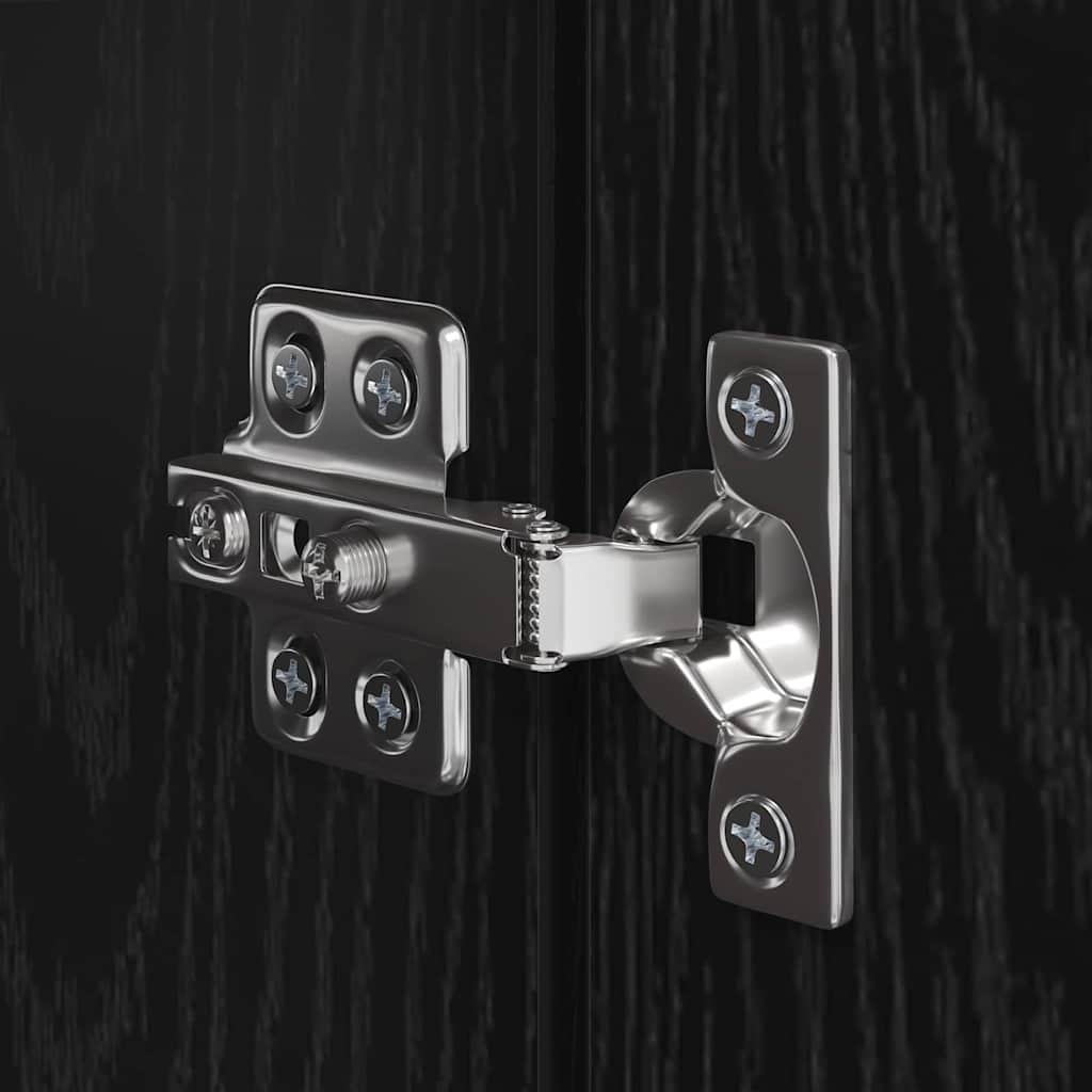 Wand-TV-Schrank 3 pcs Schwarz Eichen-Optik Holzwerkstoff