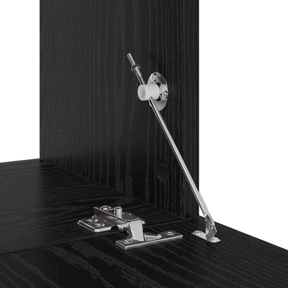 Wand-TV-Schrank 3 pcs Schwarz Eichen-Optik Holzwerkstoff