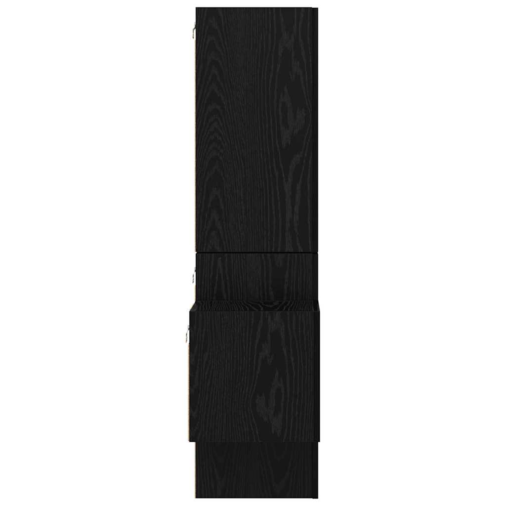 vidaXL TV-Schrankset 5 pcs Schwarz Eichen-Optik Holzwerkstoff