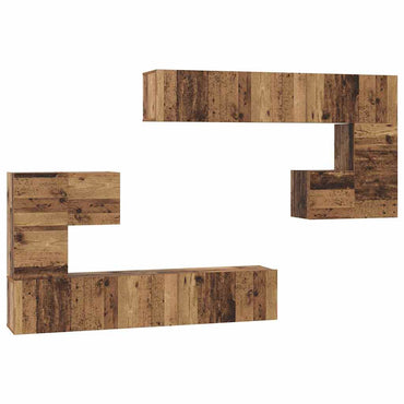vidaXL Meubles TV Muraux 4 pcs Bois de Récupération Ingénierie