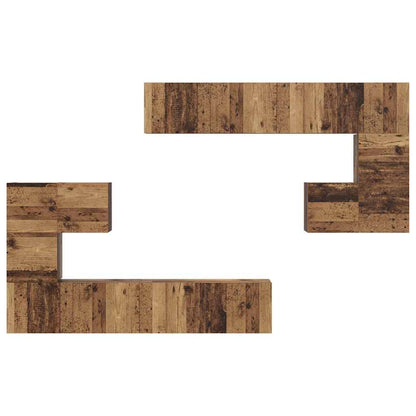 vidaXL Meubles TV Muraux 4 pcs Bois de Récupération Ingénierie