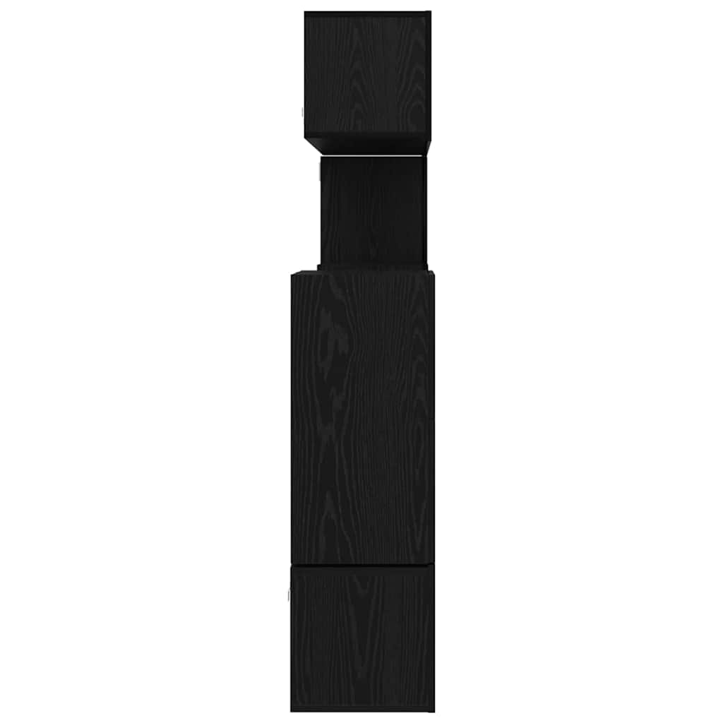vidaXL Meubles TV 4 pcs Noir Aspect chêne Bois d'ingénierie