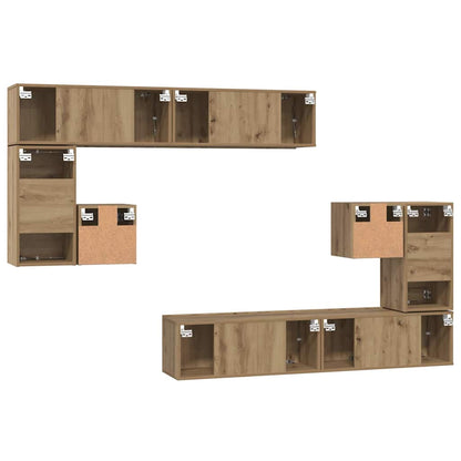 vidaXL Meubles TV muraux 4 pcs Chêne artisan Bois d'ingénierie