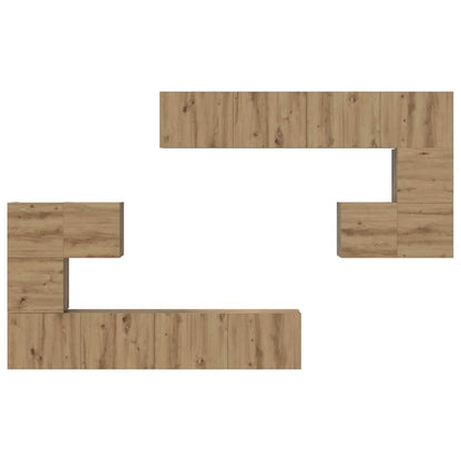 vidaXL Meubles TV muraux 4 pcs Chêne artisan Bois d'ingénierie