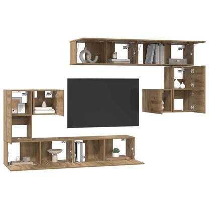 vidaXL Meubles TV muraux 4 pcs Chêne artisan Bois d'ingénierie
