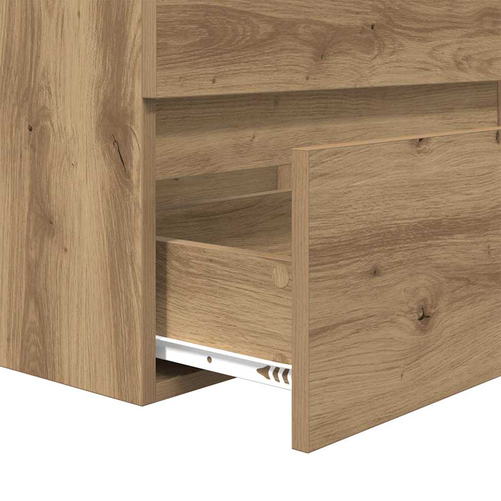 vidaXL Ensemble de meubles de salle de bain 3 pcs Chêne artisanale Bois d'ingénierie