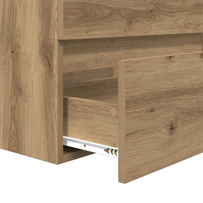 vidaXL Ensemble de meubles de salle de bain 3 pcs Chêne artisanale Bois d'ingénierie