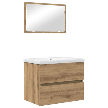vidaXL Ensemble de meubles de salle de bain 3 pcs Chêne artisanale Bois d'ingénierie