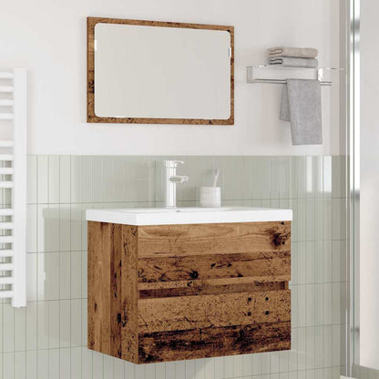 vidaXL Ensemble de meubles de salle de bain avec tiroirs 3 pcs Bois de récupération Bois d'ingénierie
