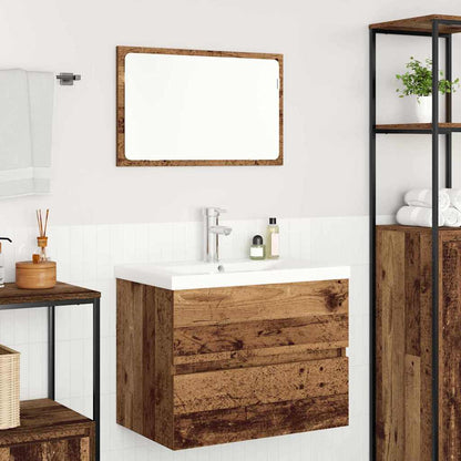 vidaXL Ensemble de meubles de salle de bain avec tiroirs 3 pcs Bois de récupération Bois d'ingénierie
