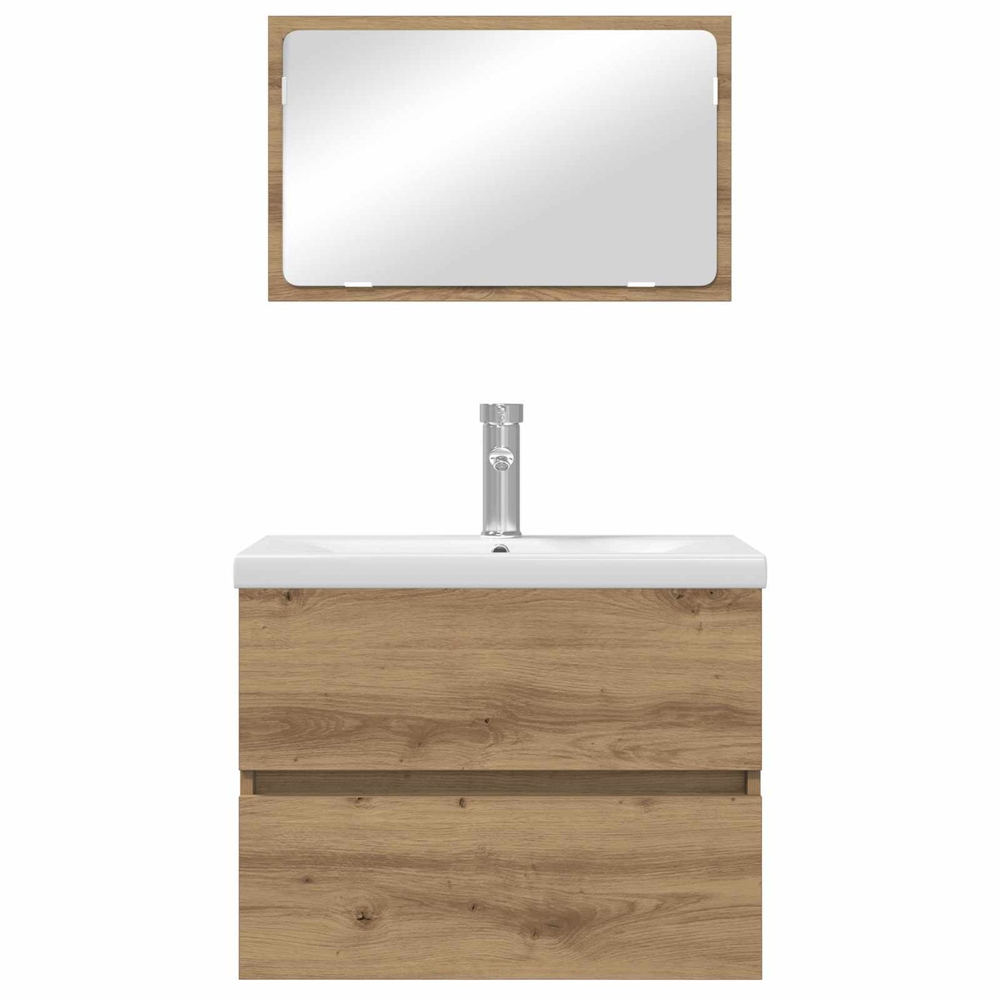 vidaXL Ensemble de meubles de salle de bain 3 pcs Chêne artisanale Bois d'ingénierie