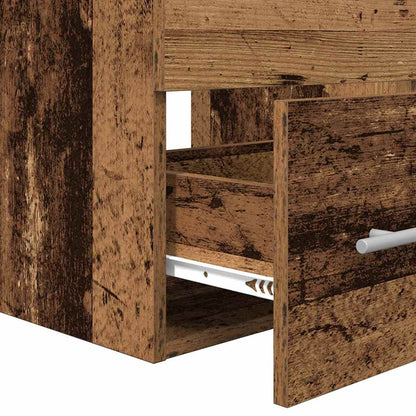 vidaXL Ensemble de meubles de salle de bain avec tiroirs 2 pcs Bois de récupération Bois d'ingénierie