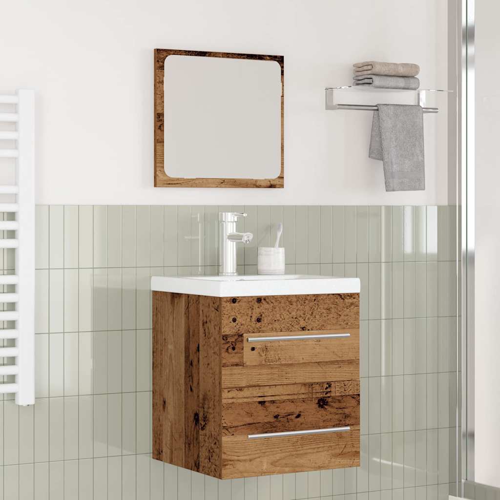 vidaXL Ensemble de meubles de salle de bain avec tiroirs 2 pcs Bois de récupération Bois d'ingénierie