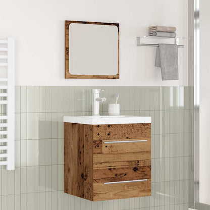 vidaXL Ensemble de meubles de salle de bain avec tiroirs 2 pcs Bois de récupération Bois d'ingénierie