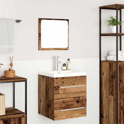 vidaXL Ensemble de meubles de salle de bain avec tiroirs 2 pcs Bois de récupération Bois d'ingénierie