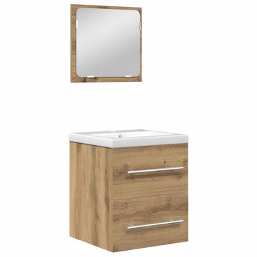 vidaXL Ensemble de meubles de salle de bain 2 pcs Chêne Artisan bois d'ingénierie