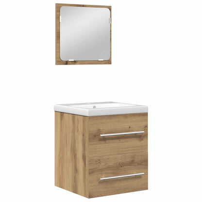 vidaXL Ensemble de meubles de salle de bain 2 pcs Chêne Artisan bois d'ingénierie
