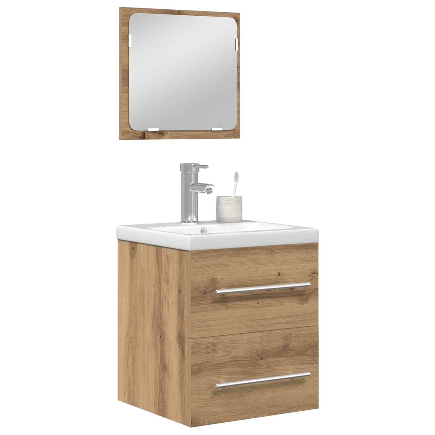 vidaXL Ensemble de meubles de salle de bain 2 pcs Chêne Artisan bois d'ingénierie