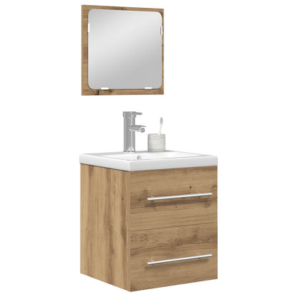 vidaXL Ensemble de meubles de salle de bain 2 pcs Chêne Artisan bois d'ingénierie