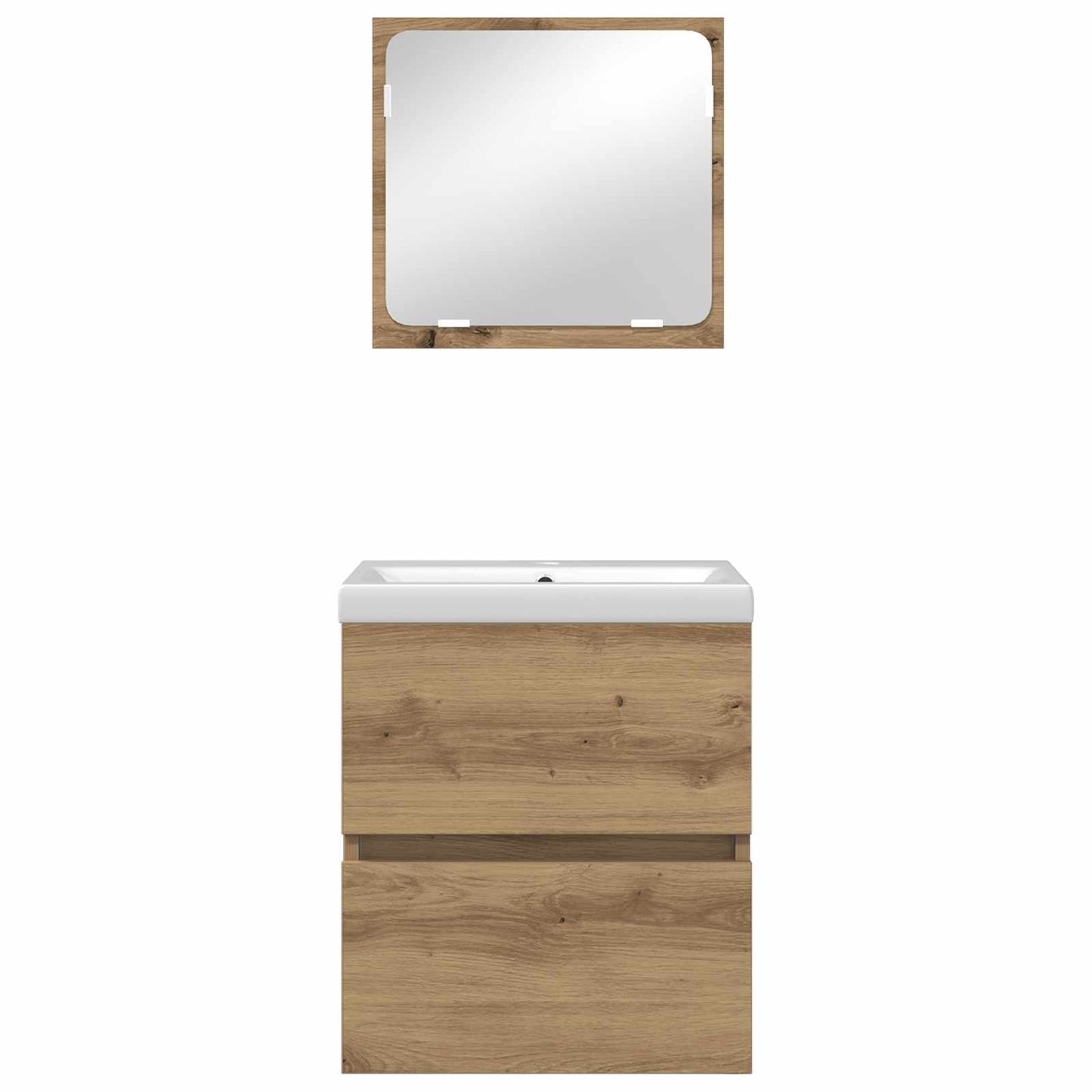 vidaXL Badezimmermöbel-Set 2 pcs Artisan-Eiche und Weiß Holzwerkstoff