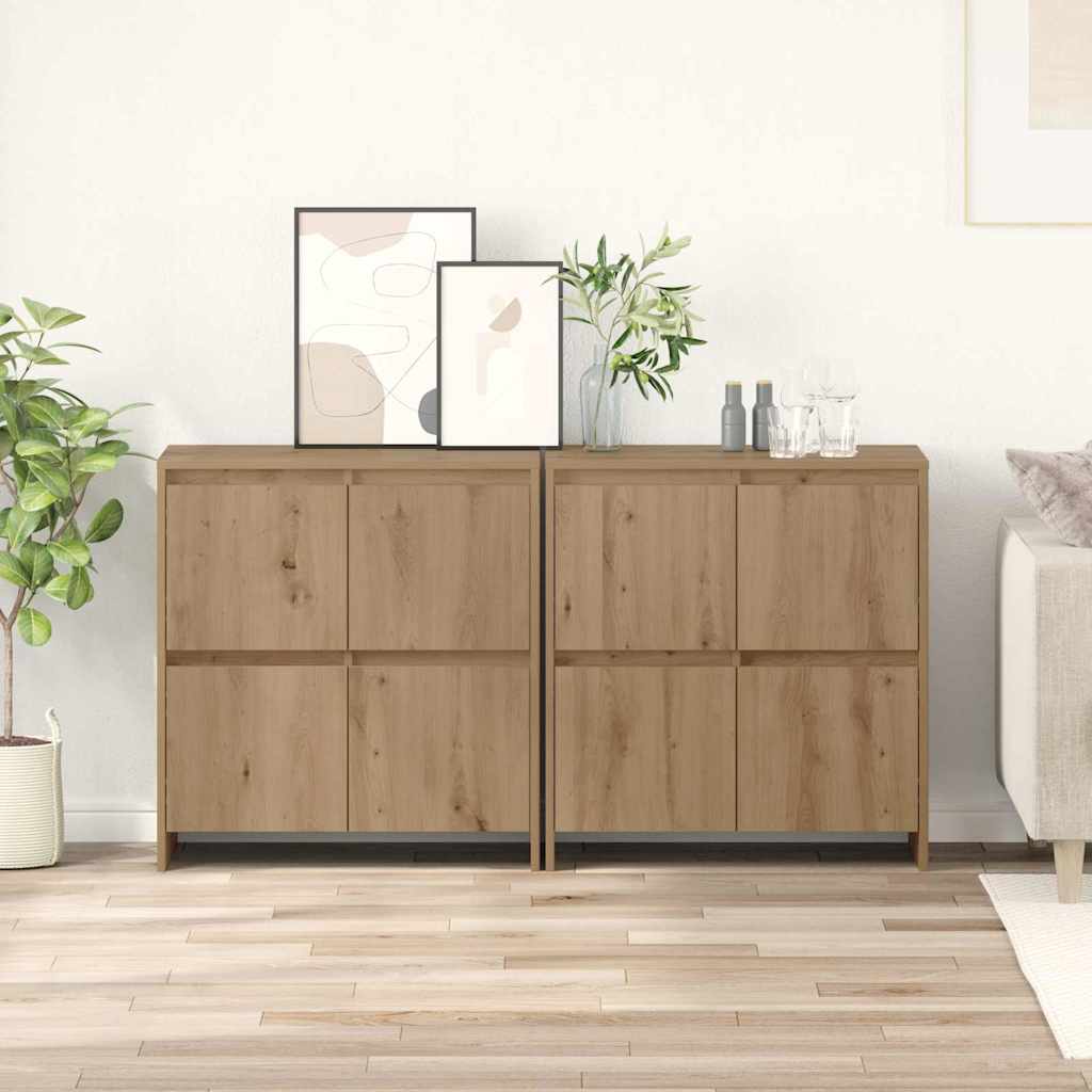 Sideboards 2 pcs Artisan-Eiche 70 x 41 x 75 cm Holzwerkstoff