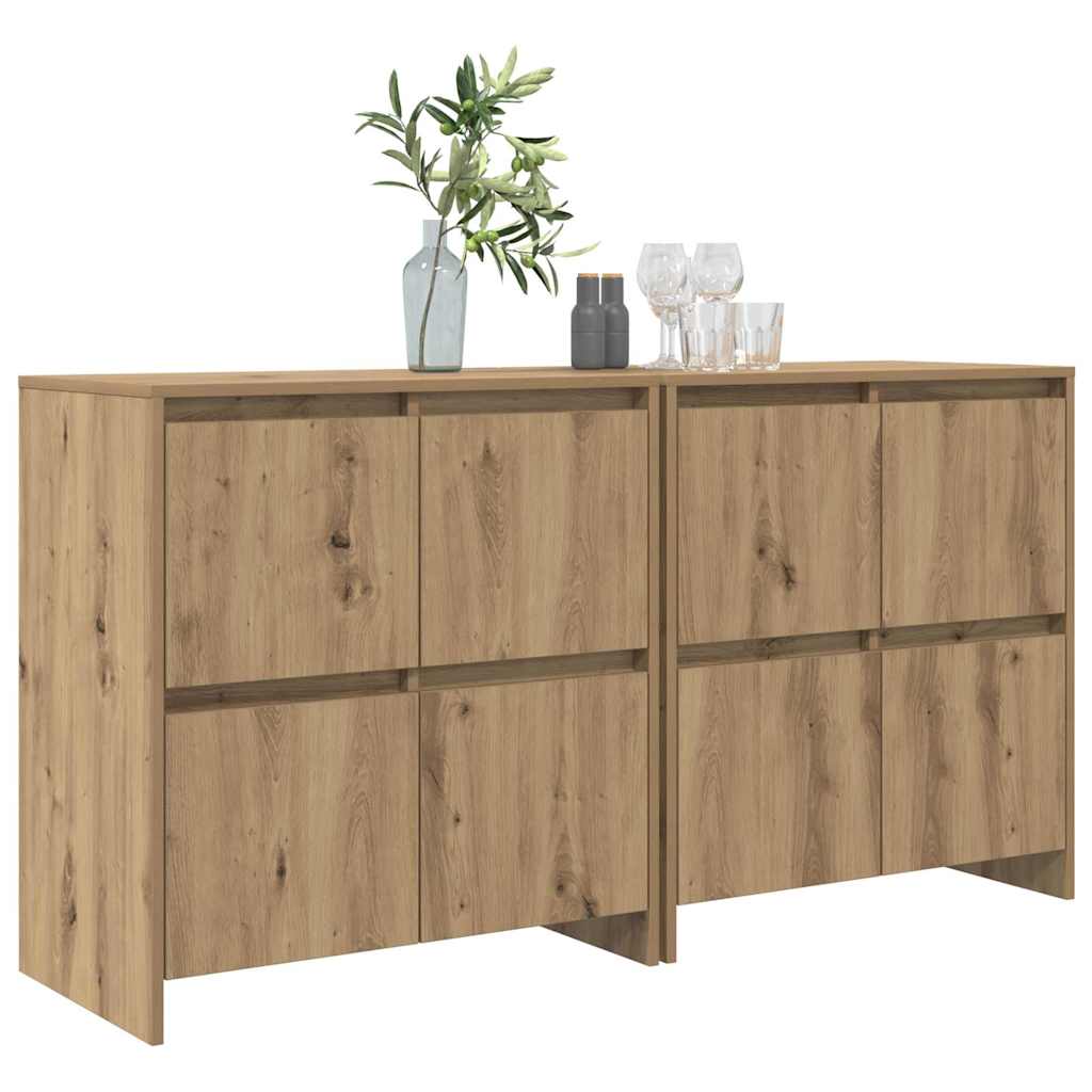 Sideboards 2 pcs Artisan-Eiche 70 x 41 x 75 cm Holzwerkstoff