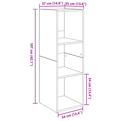 vidaXL TV-Schrankset 4 pcs Altholz 37 x 35 x 107 cm Holzwerkstoff