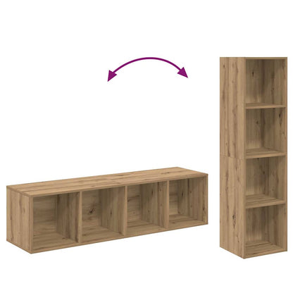 vidaXL TV-Schrankset 2 pcs Artisan-Eiche 37 x 37 x 142,5 cm