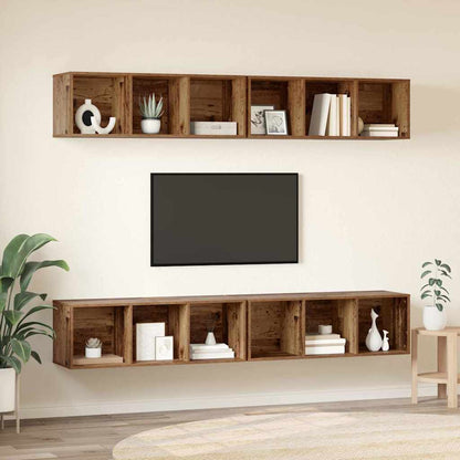 vidaXL TV-Schrankset 4 pcs Altholz 37 x 37 x 107 cm Holzwerkstoff