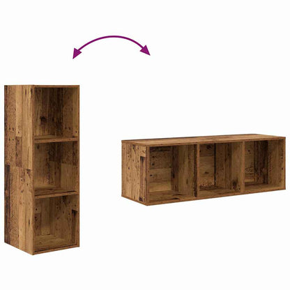vidaXL TV-Schrankset 4 pcs Altholz 37 x 37 x 107 cm Holzwerkstoff