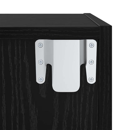 vidaXL TV-Schrankset 2 pcs Schwarz 37 x 37 x 142,5 cm Holzwerkstoff