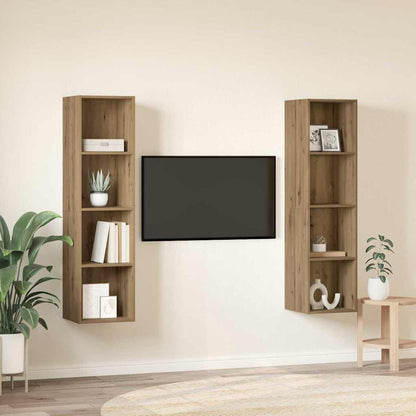 vidaXL TV-Schrankset 2 pcs Braun 37 x 37 x 142,5 cm Holzwerkstoff