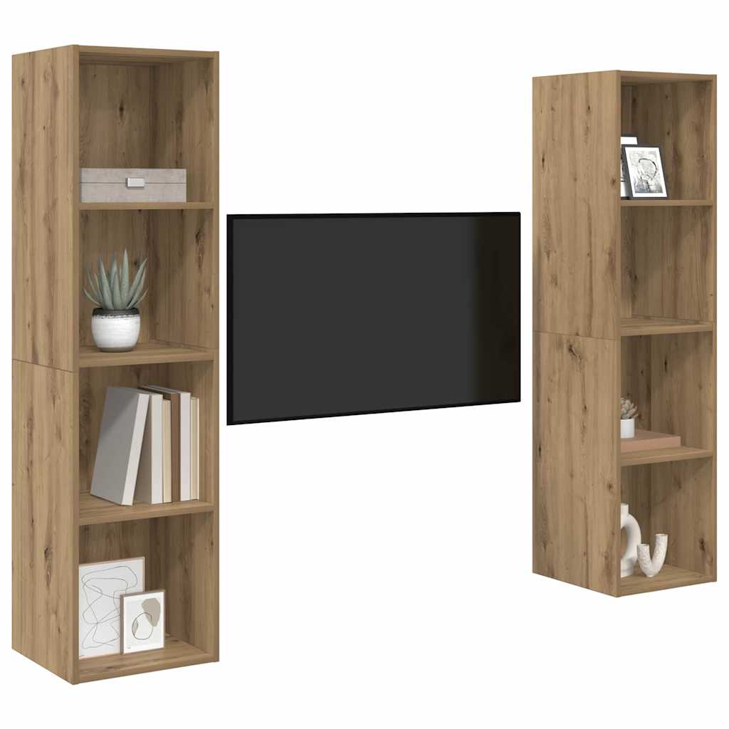 vidaXL TV-Schrankset 2 pcs Braun 37 x 37 x 142,5 cm Holzwerkstoff