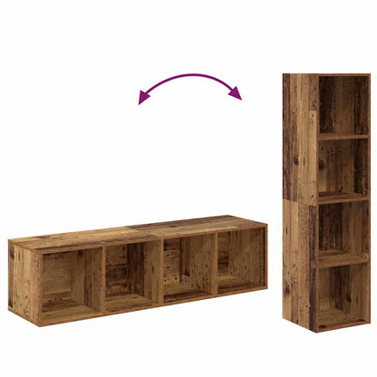 vidaXL TV-Schrankset 4 pcs Braun 37 x 37 x 142,5 cm Holzwerkstoff