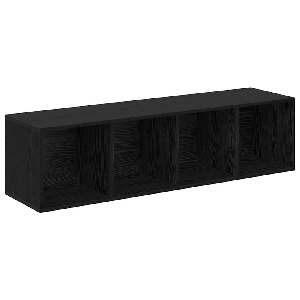 vidaXL TV-Schrankset 4 pcs Schwarz 37 x 37 x 142,5 cm Holzwerkstoff