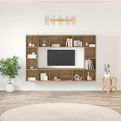 vidaXL TV-Schrankset 4 pcs Braun 37 x 37 x 142,5 cm Holzwerkstoff